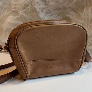Vintage Etienne Aigner Leather Mini Bag Tan Camel Shoulder Crossbody